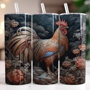 Handmade Roaster 20oz Straight TumblerWith Straw Included